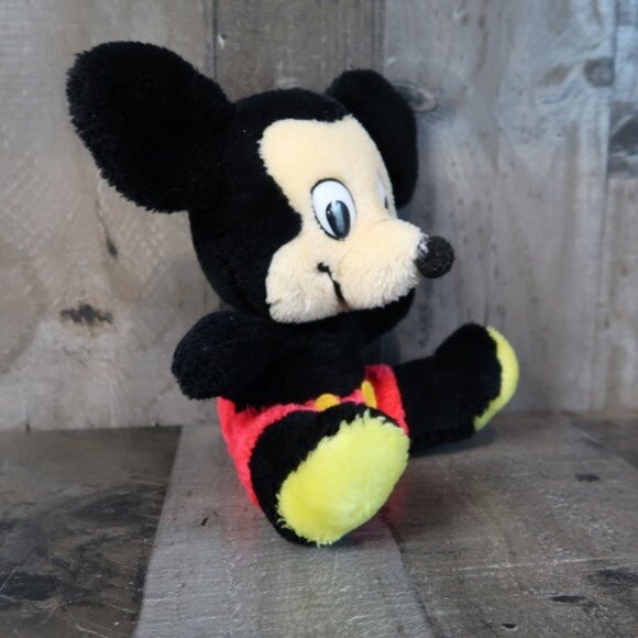 Mickey Mouse Vintage Small Bean Plush Toy Walt Disney Stuffed Animal - Picture 3 of 7